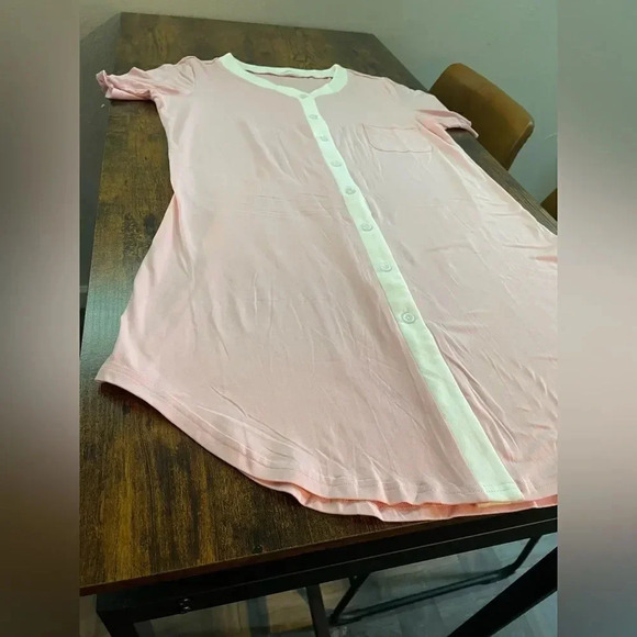 Ekouaer Nursing Sleepshirt Women Button-Front Nightshirt - Picture 8 of 15